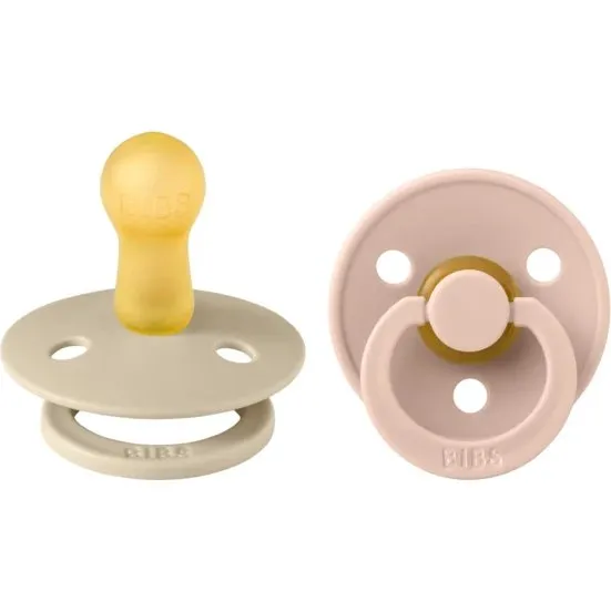 BIBS Schnuller 2er-Set Latex Color Grün-Vanille & Blush (6-18 Monate)