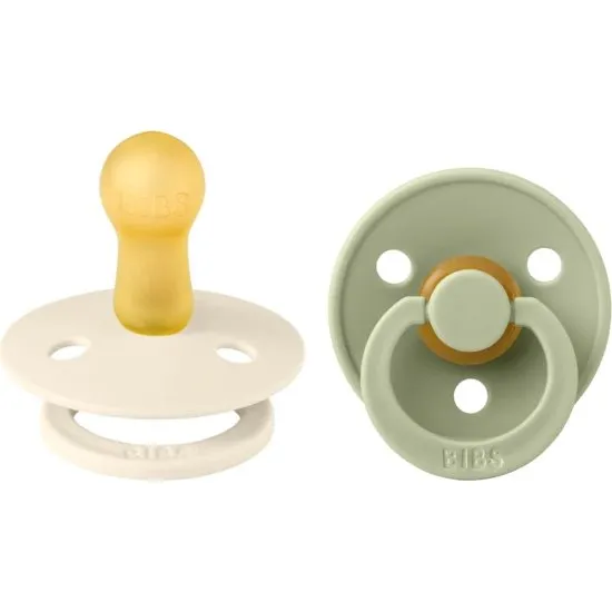 BIBS Schnuller 2er-Set Latex Color Ivory/Sage 6-18 Monate