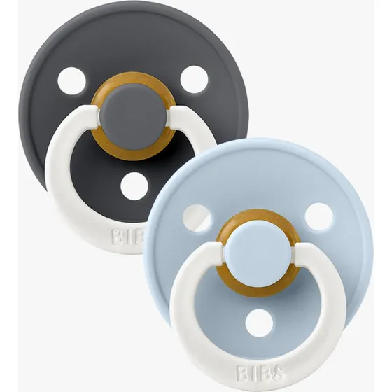 BIBS 2er-Pack Colour GLOW Schnuller Latex, 6-18M