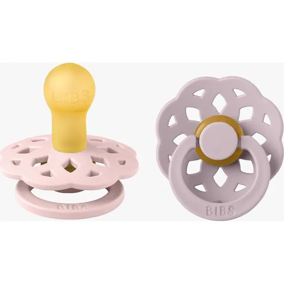 BIBS Boheme Schnuller 2er-Pack Latex, 0-6M, Rosa/Lila