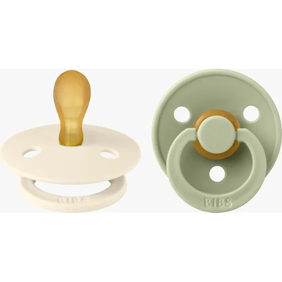 BIBS Colour Schnuller 2er-Pack Latex, symmetrisch, 0-6M