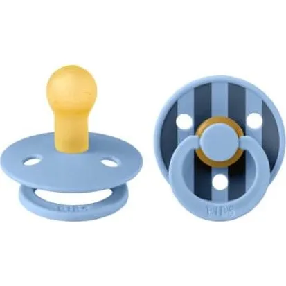 BIBS Studio Colour Schnuller 2er-Pack Latex - Himmelblau/Pin
