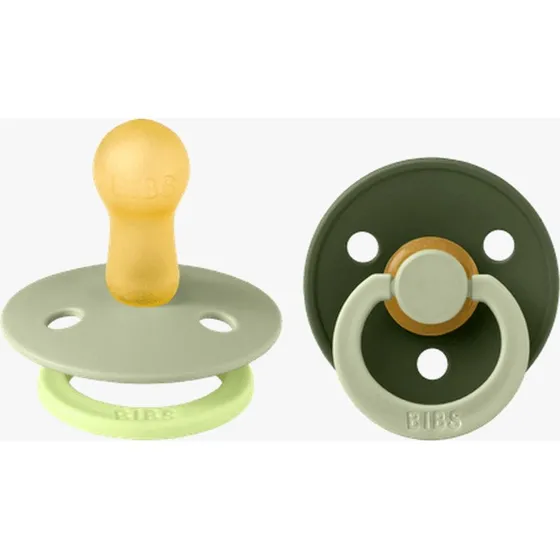 BIBS Studio Collection Schnuller 2er-Pack Latex, ab 6M, Sage Hunter Green