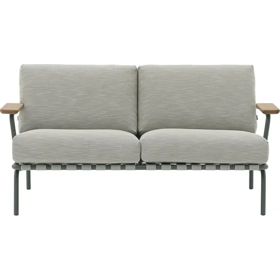 Muuto Settle Gartensofa 2-Sitzer - Braungrau