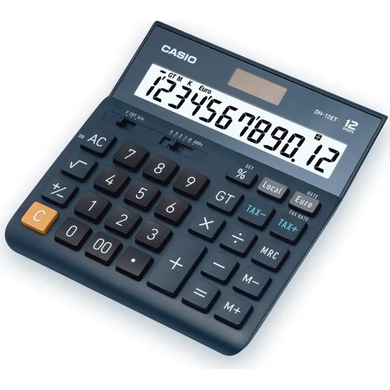 CASIO Tischrechner DH-12ET, 12-stellig, Schwarz