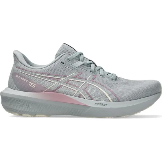 ASICS GT-1000 15 Damen Laufschuhe Hellgrau Rosa