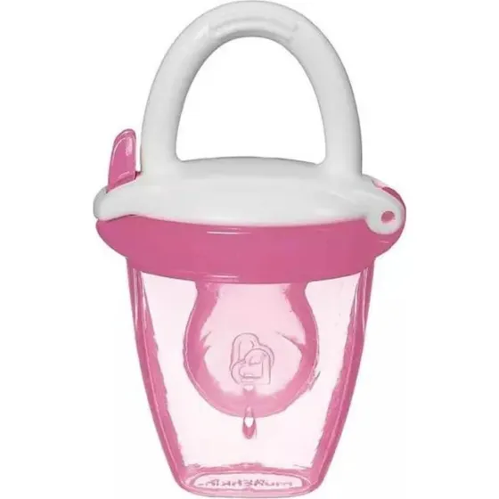 Munchkin Silikon-Fütterungshilfe Fruchtsauger, Rosa, ab 4 Monaten