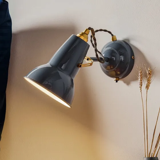 Anglepoise Original 1227 Brass Wandleuchte Elephant Grey