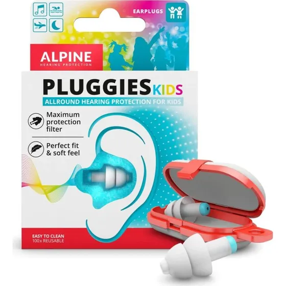Alpine Pluggies Kids Ohrstöpsel für Kinder (3-12 Jahre)