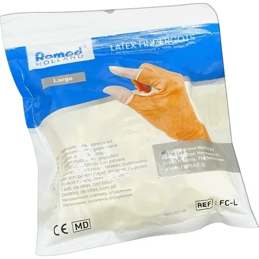Romed Latex-Zehenkappen, Größe M, 100 Stück