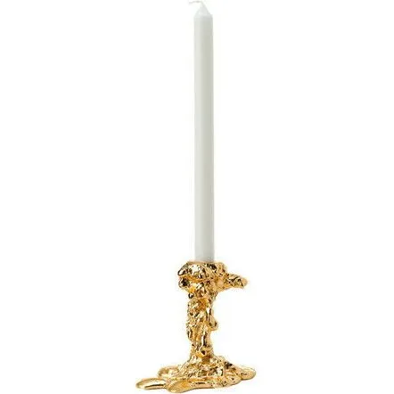 Pols Potten Drip Kerzenhalter Gold, 14 cm, Aluminium