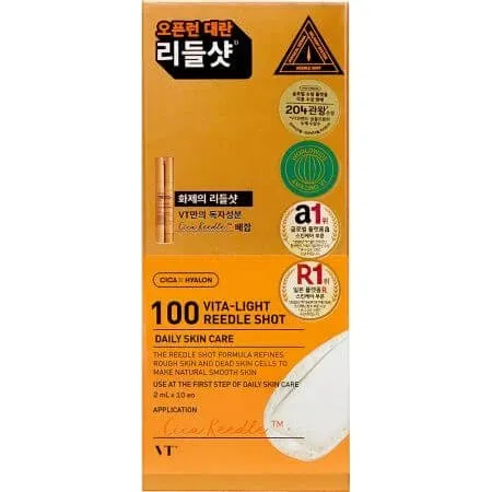 VT Cosmetics Vita-Light Reedle Shot Vitamin C Serum, 10x 2ml