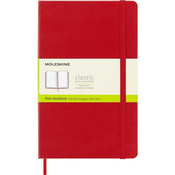 Moleskine Notizbuch L/A5 Blanko Scharlachrot