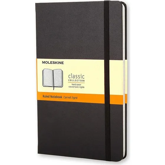 Moleskine Notizbuch L, A5, liniert, schwarz