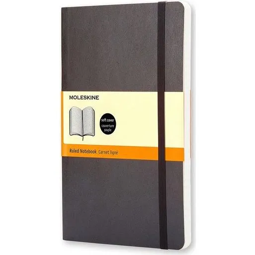 Moleskine Notizbuch L/A5, liniert, Softcover, schwarz