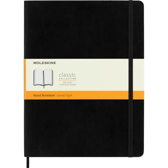 Moleskine Notizbuch XL Liniert Softcover Schwarz