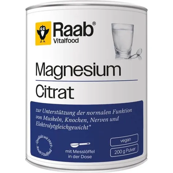 Raab Vitalfood Magnesiumcitrat-Pulver, 200 g