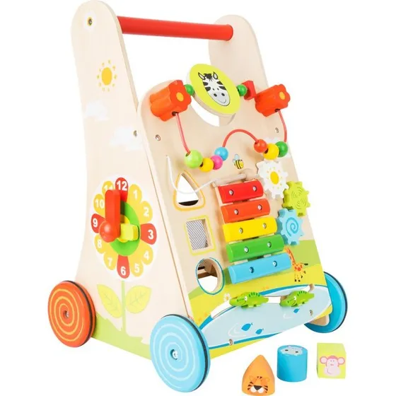 Small Foot Lauflernwagen Blumenwiese Holz - 48cm Höhe