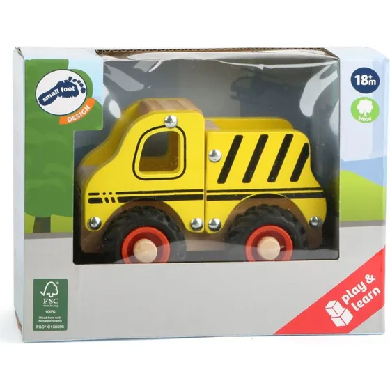 Small Foot Baufahrzeug aus Holz - Kompakter Kipper für Kleinkinder