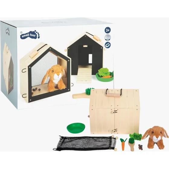 Small Foot Hasenstall mit Auslauf & Kaninchen-Spielset