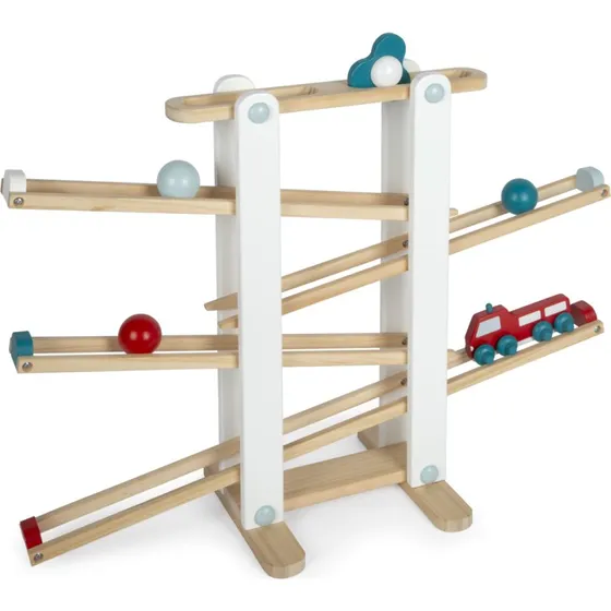 Small Foot Kugelbahn mit Feuerwehrfahrzeug und 3 Holzkugeln