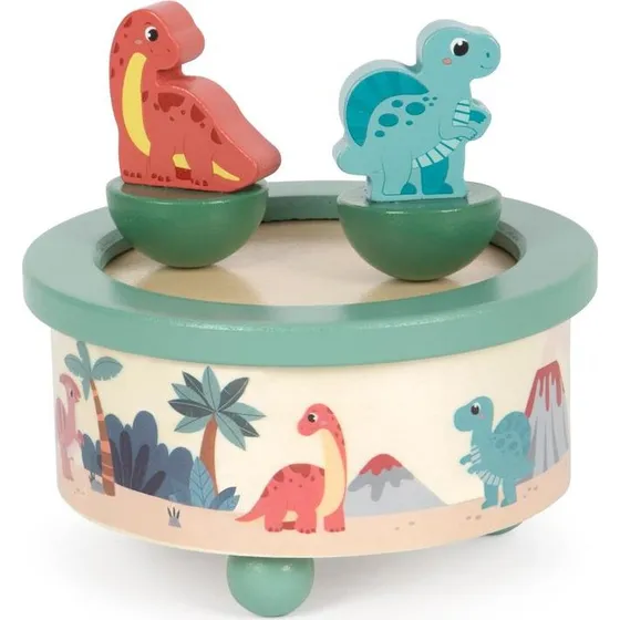 Small Foot Musikbox Spieluhr Dino - Holzspielzeug mit Karussellwalzer