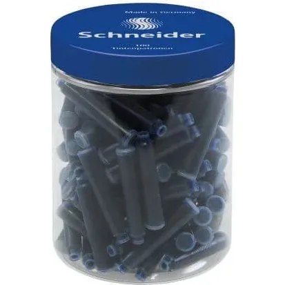 Schneider Tintenpatronen Blau, 100 Stück, Standardgröße