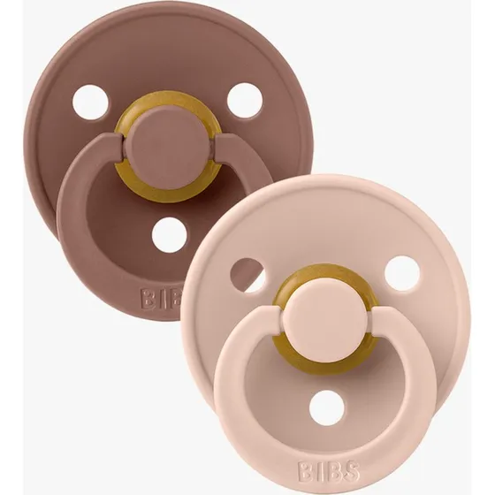 BIBS Schnuller 2er-Pack Latex Größe 2 - Woodchuck/Blush