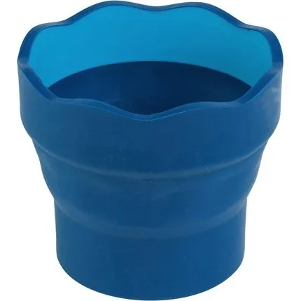 Faber-Castell Wasserbecher CLIC & GO, blau, zusammenfaltbar