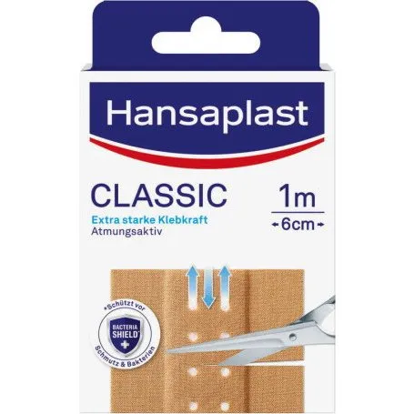 Hansaplast Classic Pflaster, zuschneidbar, 1m x 6cm, 10 Stück