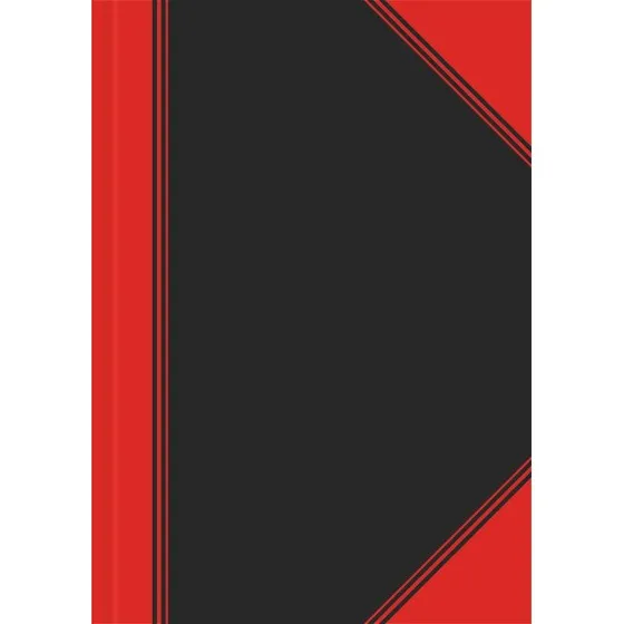 Bantex China Kladde A5 kariert, 96 Blatt, schwarz/rot