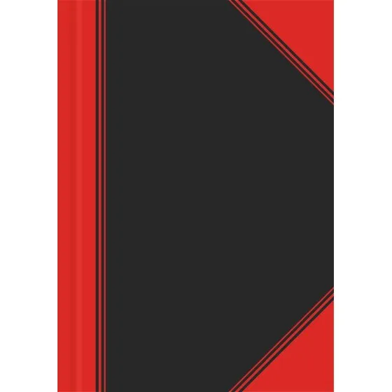 Bantex China Kladde A6 kariert, 96 Blatt, schwarz/rot