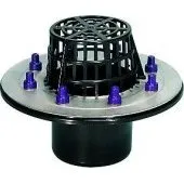 KESSEL Flachdachablauf DN 100 PP mit Laubfang