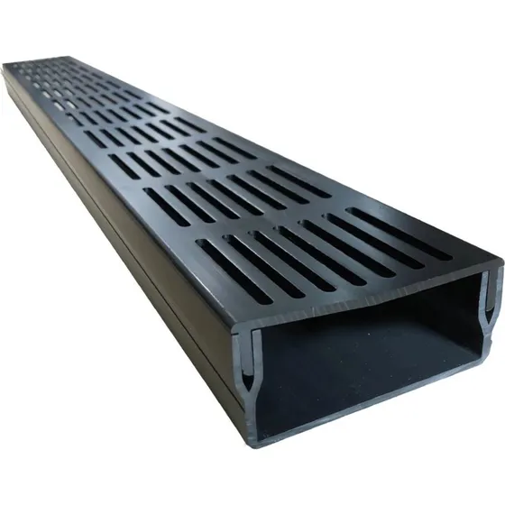 U-DRAIN PRO Entwsserungsrinne 50mm schwarz eloxiert 100cm