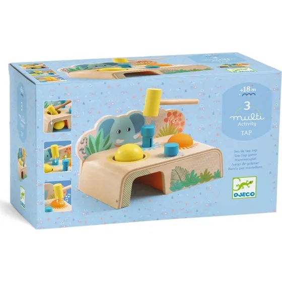 Djeco Multi Tap Baby Holzspielzeug Hammerbank