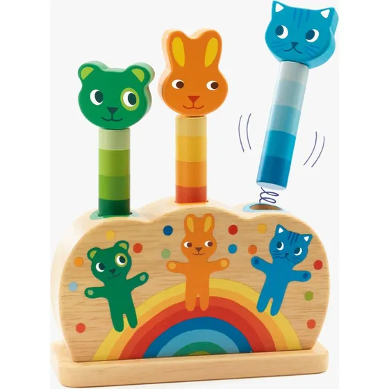 Djeco Holzspielzeug Pipop Pidoo - Motorisiertes Pop-up Spielzeug