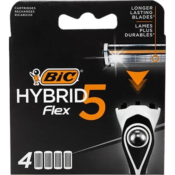 BIC Flex 5 Hybrid Rasierklingen, 4er Pack