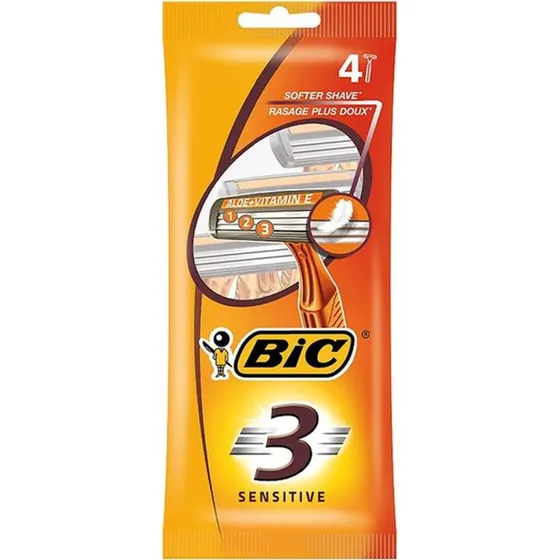 Bic Comfort 3 Rasierer mit Feuchtigkeitsstreifen, 4er Pack
