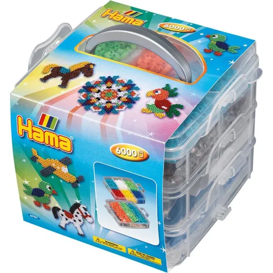 Hama Bügelperlen Midi Set 6000 Stück in Aufbewahrungsbox