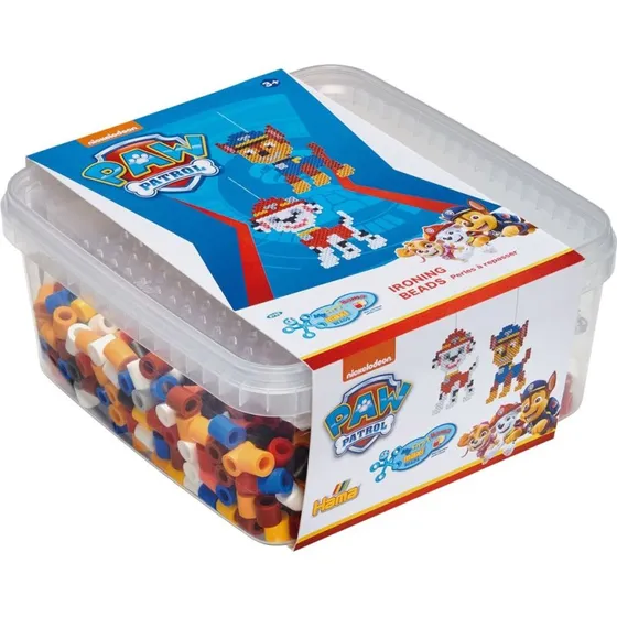 Hama Maxi-Bügelperlen Paw Patrol Set mit Box und Stiftplatte