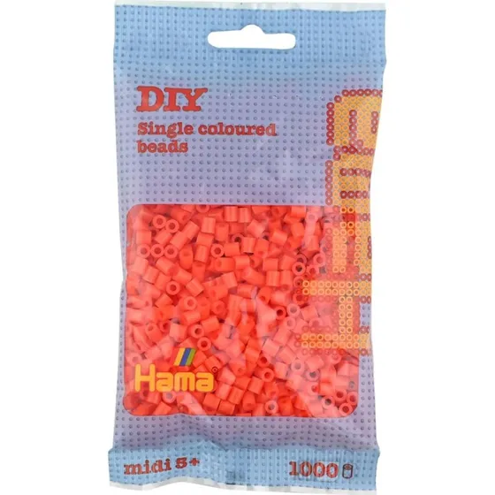 Hama Bügelperlen midi Orange - 1.000 Stück im Beutel