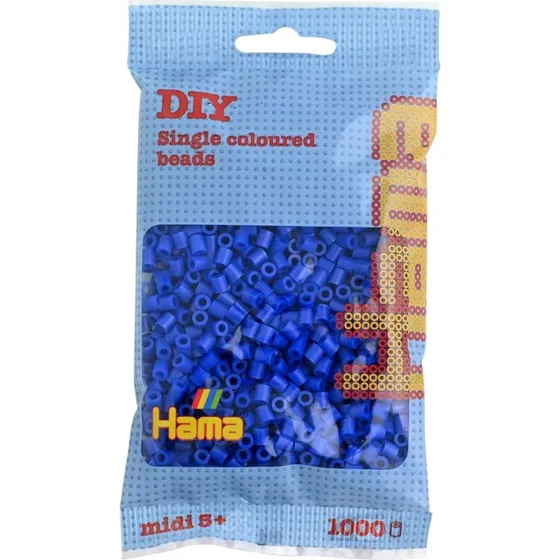 Hama Bügelperlen Midi Blau - 1.000 Stück im Beutel
