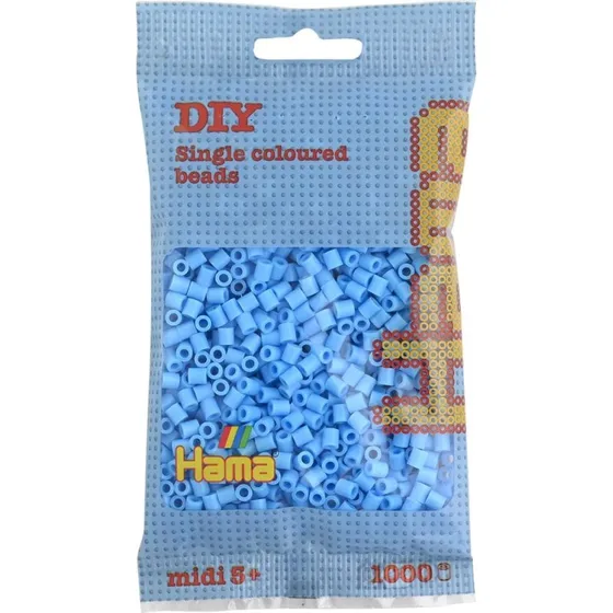 Hama Bügelperlen midi pastell-blau, 1.000 Stück
