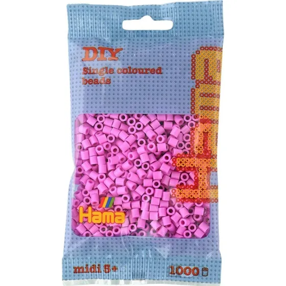 HAMA Bügelperlen midi pastell-pink, 1.000 Stück
