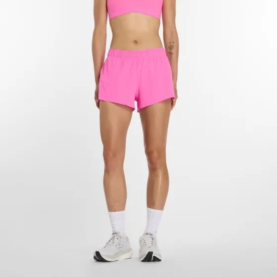 New Balance RC Seamless Short 3 Inch Damen Shorts Rosa L