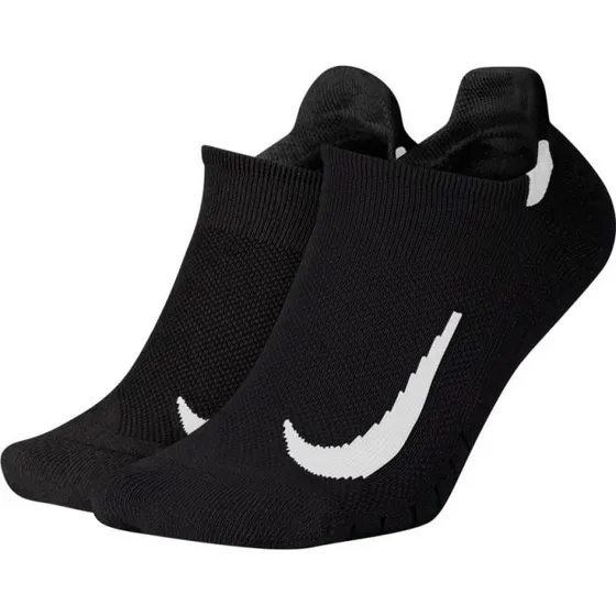 Nike Multiplier No-Show Socken 2er-Pack XL (46-50) Schwarz/Weiß