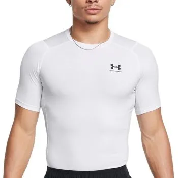 Under Armour HeatGear SS Compression Shirt Weiß Herren Medium