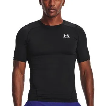 Under Armour HeatGear SS Compression Shirt Schwarz Herren M