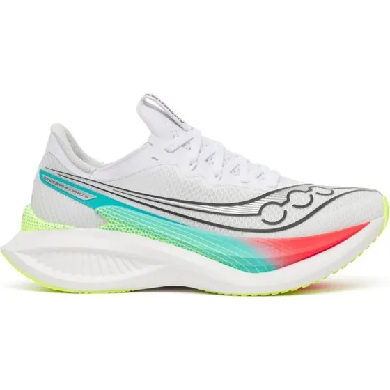 Saucony Endorphin Pro 5 Damen Straßenlaufschuhe - Weiß/Mehrfarbig