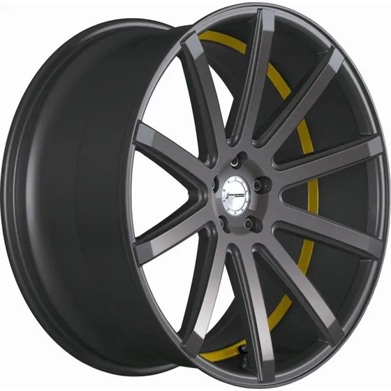 CORSPEED DEVILLE Felge 21 Zoll Gunmetal/Gelb 5x108 ET40